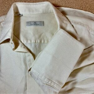 Ermenegildo Zegna Men's Button Up French Cuff Shirt 42/16.5 100% Cotton Check